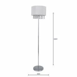 Dunelm Riah Jewel Ivory Floor Lamp -DUNEL House Shop 1000158539 alt04