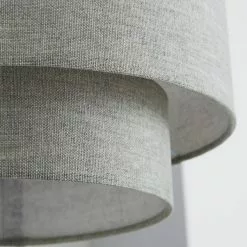 Dunelm Sara Two Tier Lamp Shade Grey -DUNEL House Shop 1000158577 alt02