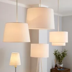 Dunelm Sara Tapered Lamp Shade 30cm White -DUNEL House Shop 1000158584 alt08