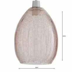 Dunelm Akola Pink Glass Easy Fit Pendant -DUNEL House Shop 1000158675 alt04