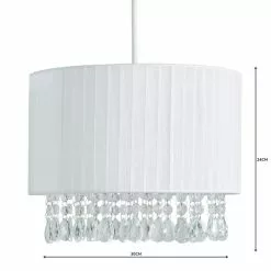 Dunelm Riah Jewel Shade Ivory Easy Fit Pendant -DUNEL House Shop 1000158686 alt04