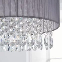 Dunelm Riah Jewel Shade Grey Easy Fit Pendant 9 Dunelm Riah Jewel Shade Grey Easy Fit Pendant -DUNEL House Shop 1000158688 alt02