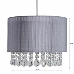 Dunelm Riah Jewel Shade Grey Easy Fit Pendant 10 Dunelm Riah Jewel Shade Grey Easy Fit Pendant -DUNEL House Shop 1000158688 alt04