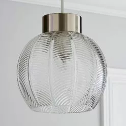 Dunelm Colleen Clear Glass Easy Fit Pendant -DUNEL House Shop 1000158690 alt01