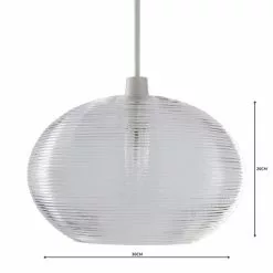 Dunelm Sabrina Glass Easy Fit Pendant -DUNEL House Shop 1000158731 alt04