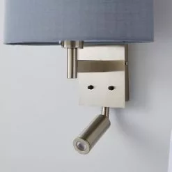 Dunelm Reader Shaded Grey Wall Light -DUNEL House Shop 1000158737 alt03