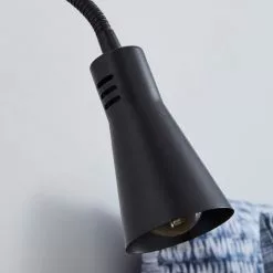 Dunelm Nola Adjustable Easy Fit Plug In Wall Light Black -DUNEL House Shop 1000158740 alt02
