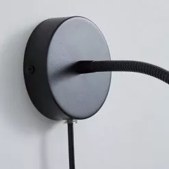 Dunelm Nola Adjustable Easy Fit Plug In Wall Light Black -DUNEL House Shop 1000158740 alt03