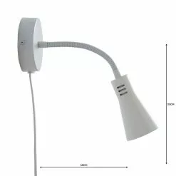 Dunelm Nola Adjustable Easy Fit Plug In Wall Light Ivory 12 Dunelm Nola Adjustable Easy Fit Plug In Wall Light Ivory -DUNEL House Shop 1000158742 alt04