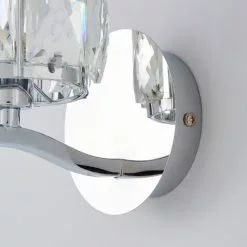 Dunelm Kleio Glass Chrome Wall Light -DUNEL House Shop 1000158744 alt03