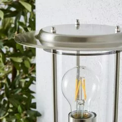 Dunelm Derek PIR Sensor Glass Steel Outdoor Wall Light -DUNEL House Shop 1000158750 alt02