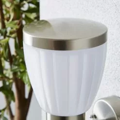 Dunelm Rover LED Frosted Shade Steel Outdoor Wall Light -DUNEL House Shop 1000158752 alt02