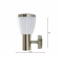 Dunelm Rover LED Frosted Shade Steel Outdoor Wall Light -DUNEL House Shop 1000158752 alt04