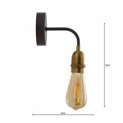 Dunelm Marsden Antique Brass Industrial Wall Light -DUNEL House Shop 1000158761 alt04