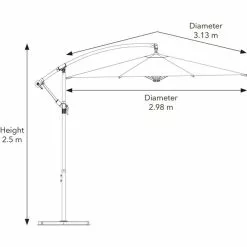 Dunelm 3m Cream Cantilever Parasol 7 Dunelm 3m Cream Cantilever Parasol -DUNEL House Shop 1000159358 alt09