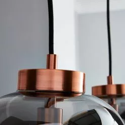 Dunelm Hunter 3 Light Glass Diner Bar Ceiling Fitting -DUNEL House Shop 1000165072 alt02