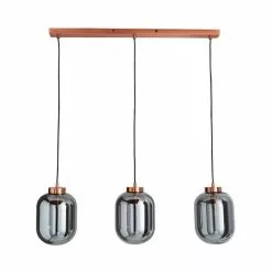 Dunelm Hunter 3 Light Glass Diner Bar Ceiling Fitting -DUNEL House Shop 1000165072 alt04