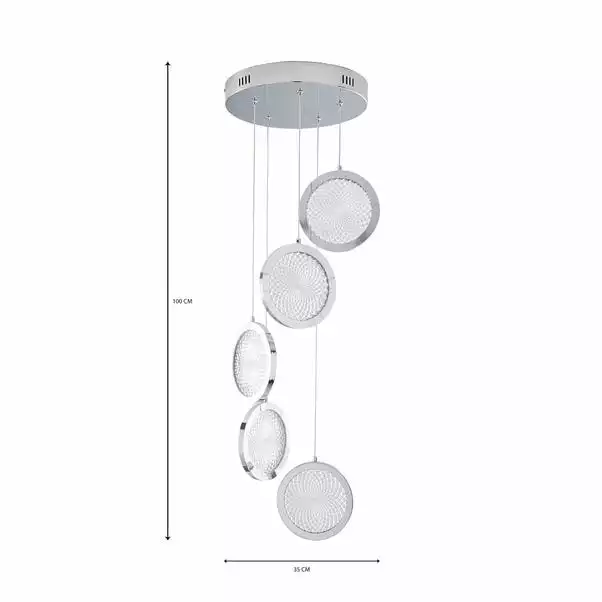 Dunelm Cora Cluster Disc 5 Light Ceiling Fitting 8 Dunelm Cora Cluster Disc 5 Light Ceiling Fitting - Image 6