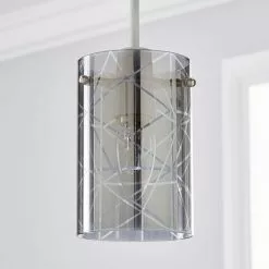 Dunelm Grayson Smoked Glass Easy Fit Pendant -DUNEL House Shop 1000169160 alt01