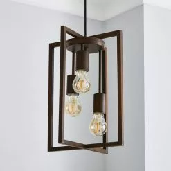 Dunelm London 3 Light Bronze Industrial Pendant Fitting -DUNEL House Shop 1000169189 alt01
