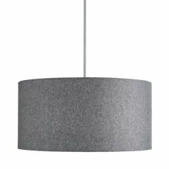 Dunelm Marl Felt 45cm Grey Drum Shade -DUNEL House Shop 1000169200 alt04