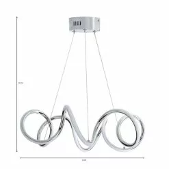 Dunelm Skylar Curly LED Ceiling Fitting -DUNEL House Shop 1000169238 alt07