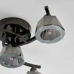 Dunelm Vanessa Smoked 4 Light Flush Ceiling Fitting -DUNEL House Shop 1000169256 alt02