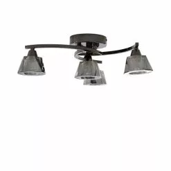 Dunelm Vanessa Smoked 4 Light Flush Ceiling Fitting -DUNEL House Shop 1000169256 alt04