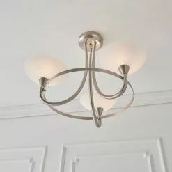 Vogue Lighting Vogue Cagney 3 Light Semi Flush Ceiling Fitting Chrome -DUNEL House Shop 1000169429 alt04