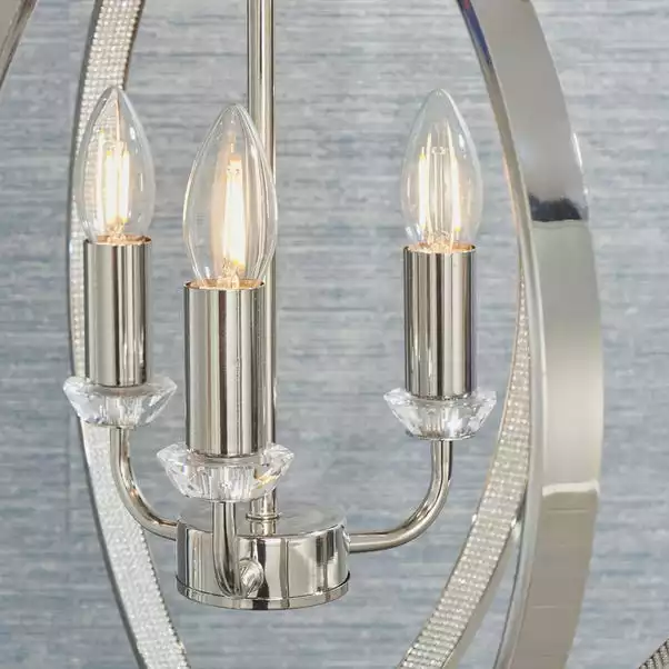 Vogue Lighting Vogue Ritz 3 Light Ceiling Fitting Chrome 6 Vogue Lighting Vogue Ritz 3 Light Ceiling Fitting Chrome - Image 4
