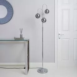 Dunelm Gigi 3 Light Chrome Floor Lamp -DUNEL House Shop 1000180640 alt01