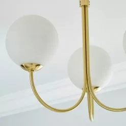 Dunelm Gigi Semi Flush White Ceiling Fitting -DUNEL House Shop 1000180650 alt03