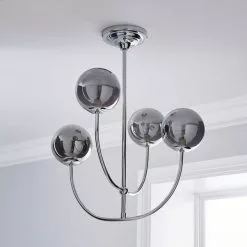 Dunelm Gigi Chrome Ceiling Fitting -DUNEL House Shop 1000180652 alt01