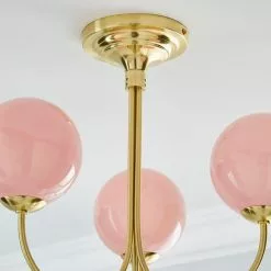 Dunelm Gigi Semi Flush Pink Ceiling Fitting -DUNEL House Shop 1000180655 alt02