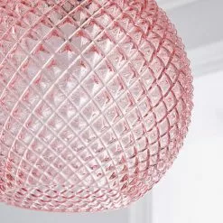 Dunelm Elodie Faceted Glass Easy Fit Pendant Blush Lustre -DUNEL House Shop 1000180657 alt02