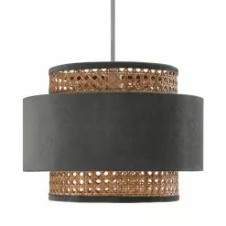 Dunelm Nova Velvet And Cane Shade 30cm -DUNEL House Shop 1000181511 alt05