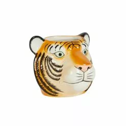 Dunelm Ceramic Tiger Head Pot 12cm -DUNEL House Shop 1000182403 alt03