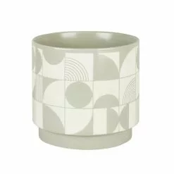 Dunelm Grey Geometric Tiled Large Plant Pot -DUNEL House Shop 1000182452 alt02