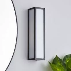 Dunelm Fletcher Boxed Bathroom Wall Light Black -DUNEL House Shop 1000182535 alt01