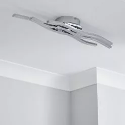 Dunelm Ripple Integrated LED Bathroom Ceiling Fitting -DUNEL House Shop 1000182543 alt01
