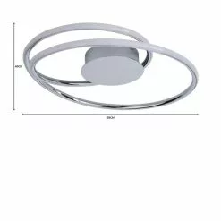 Dunelm Langdon 2 Light Integrated LED Bathroom Ceiling Fitting -DUNEL House Shop 1000182544 alt07
