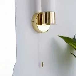 Dunelm Porto Bathroom Wall Light Brass -DUNEL House Shop 1000182551 alt02