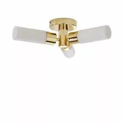 Dunelm Porto Bathroom 3 Light Ceiling Fitting Brass -DUNEL House Shop 1000182553 alt05