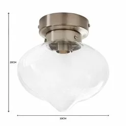 Dunelm Voyager Bathroom Flush Ceiling Fitting -DUNEL House Shop 1000182559 alt02