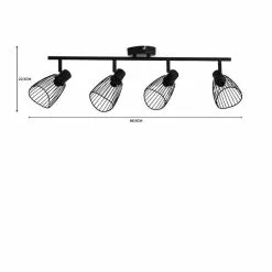Elements Jaula 4 Light Spotlight Bar Black -DUNEL House Shop 1000182572 alt07