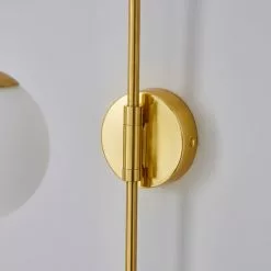 Dunelm Eniola Easy Fit Plug In Wall Light Gold -DUNEL House Shop 1000182573 alt03