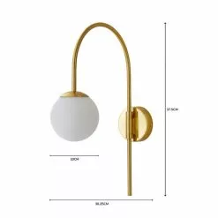 Dunelm Eniola Easy Fit Plug In Wall Light Gold -DUNEL House Shop 1000182573 alt07