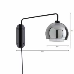 Elements Ramona Swing Arm Wall Light -DUNEL House Shop 1000182575 alt07