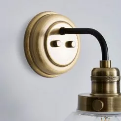 Dunelm Broden Bathroom Wall Light Ant Brass -DUNEL House Shop 1000182577 alt03