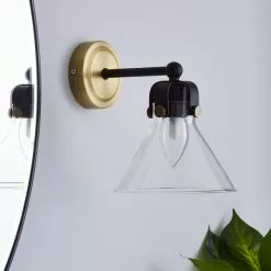 Dunelm Paulson Bathroom Wall Light Antique Brass -DUNEL House Shop 1000182579 alt01